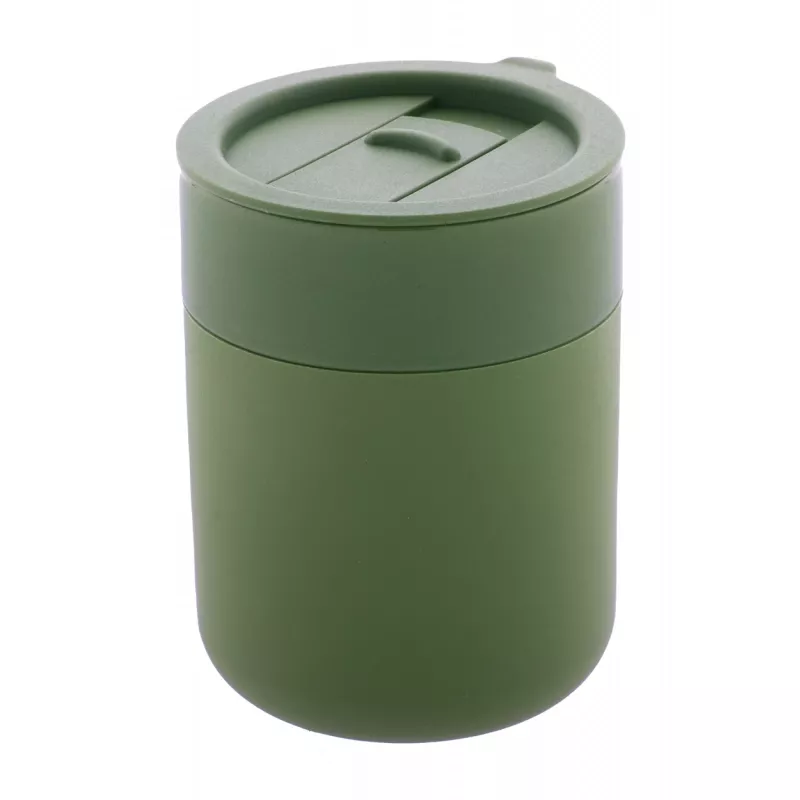 Ceramiczny kubek podróżny pokryty silikonem 300 ml Liberica - zielony (AP800549-07)