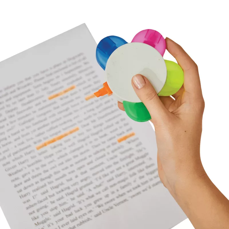 Zakreślacz w kształcie kwiatka - wielokolorowy (56-1103340)