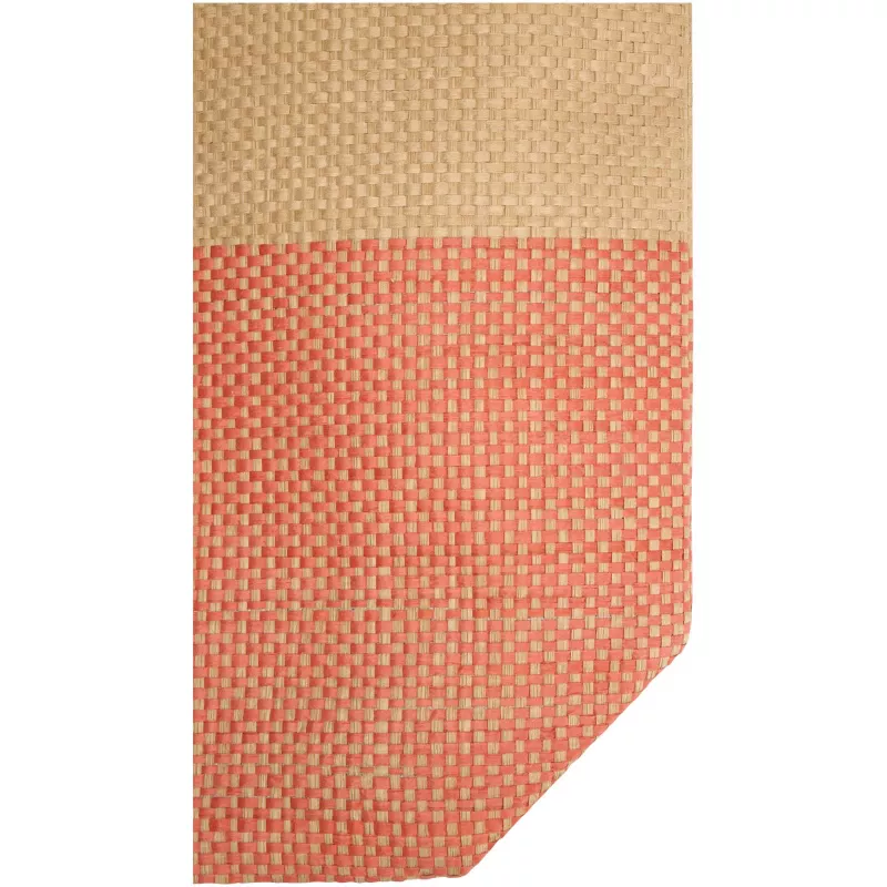 Rhythm - duża torba na ramię z papieru słomianego, z zamkiem błyskawicznym, pojemność 21 litrów - Brick (13015632)