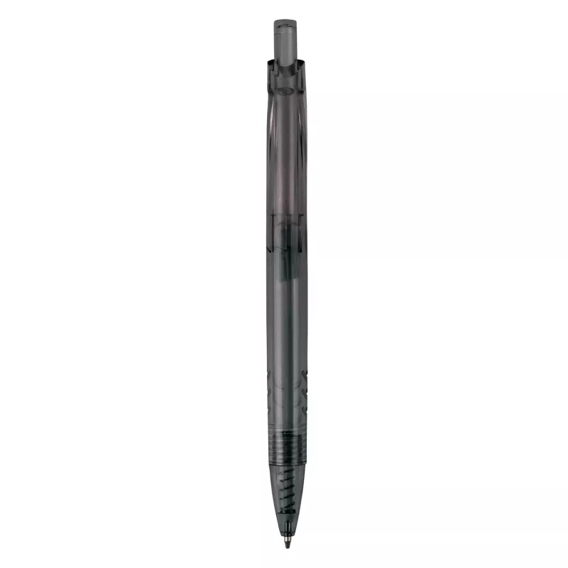 Długopis z plastiku z recyklingu - czarny transparentny (LT87547-N0402)