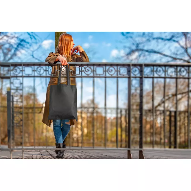 Torba RPET na zakupy Rokia 75 g/m² 38x42cm - czarny (VA128-03)