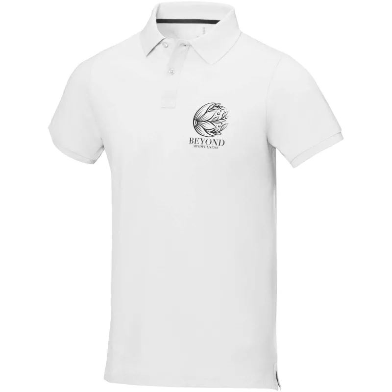 Męskie polo Calgary z krótkim rękawem - Biały (38080-WHITE)