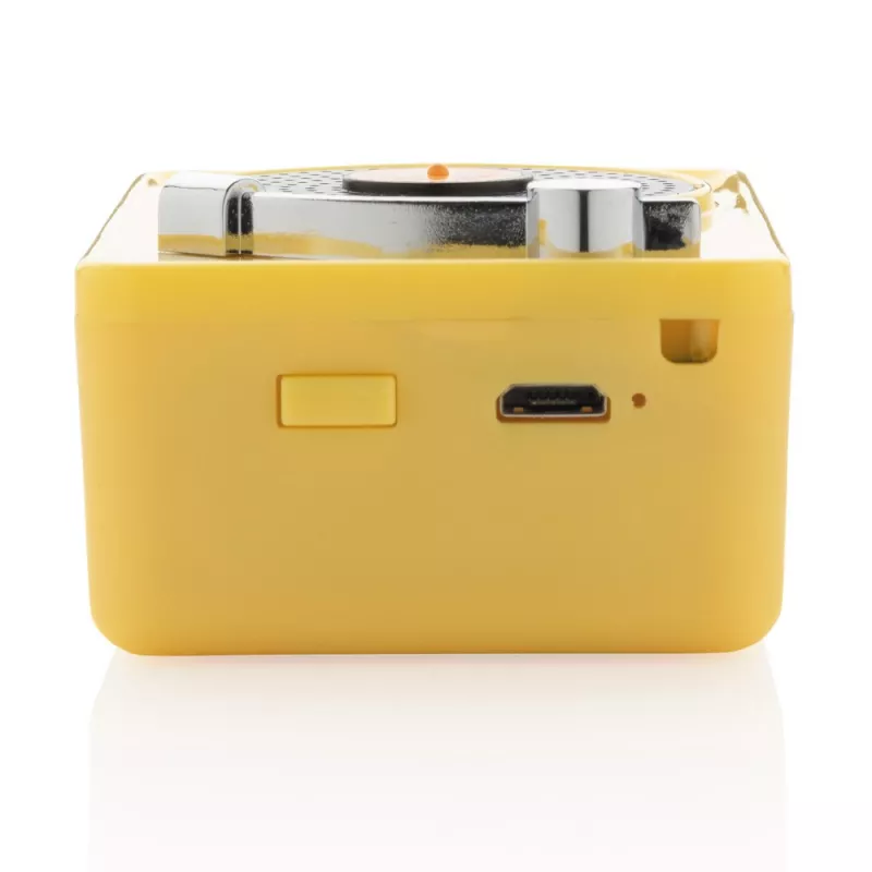 Głośnik bezprzewodowy 3W Vintage - żółty, czarny (P329.336)