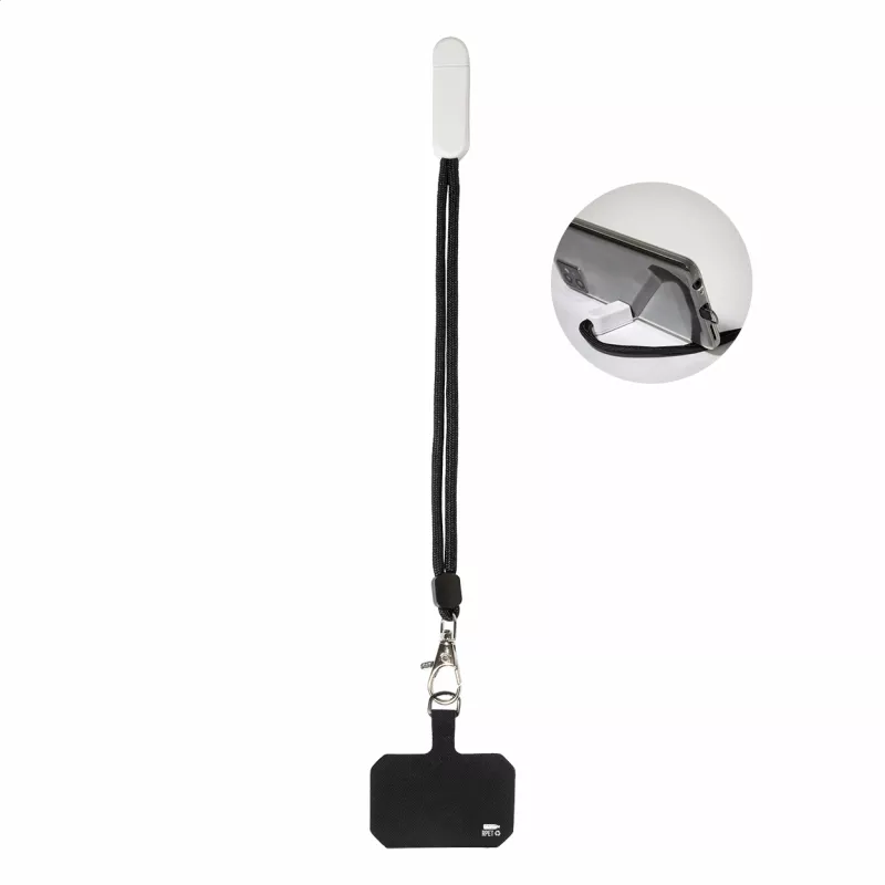 CuffStand Opaska na nadgarstek z uchwytem na telefon komórkowy RPET - biały (AP800804-01)