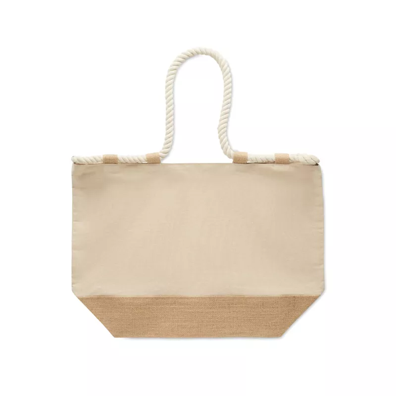 Torba plażowa z płótna i juty 280 g/m² MAKENKE - Bezowy (MO2805-13)