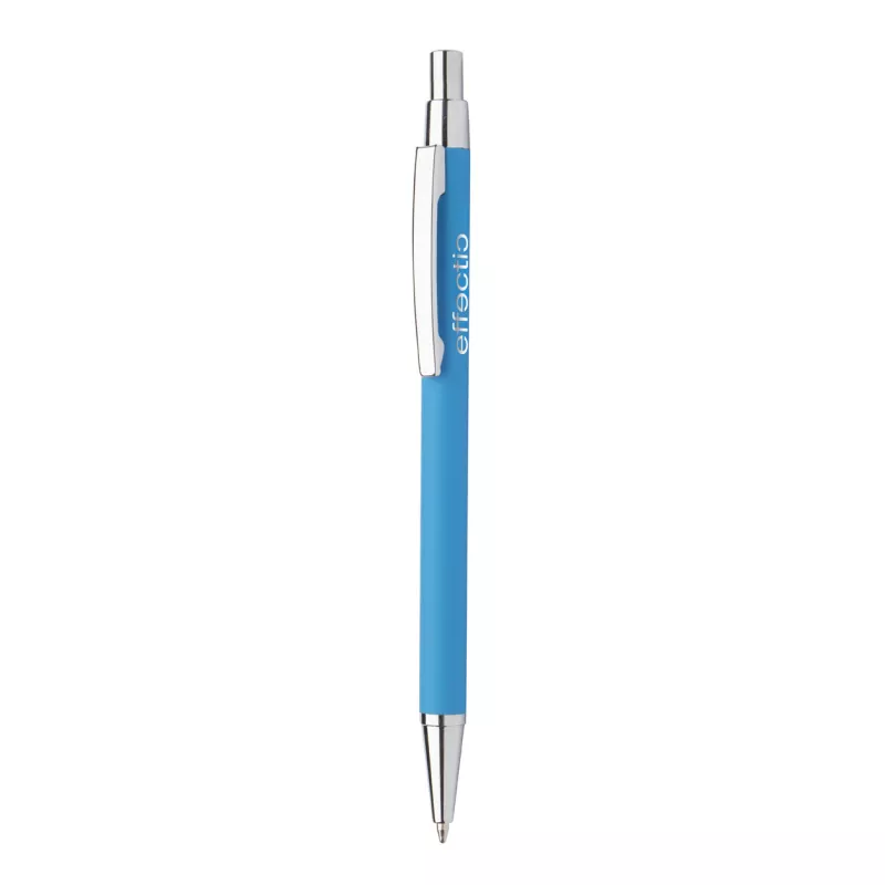 Długopis metalowy z lustrzanym grawerem Chromy - jasnoniebieski (AP845173-06V)