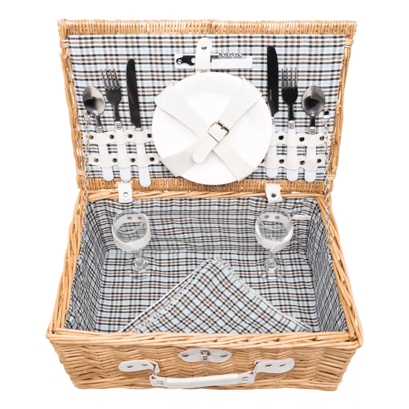 Wiklinowy koszyk piknikowy - brązowy (56-0604037)