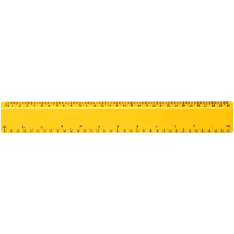 Refari linijka z tworzywa sztucznego pochodzącego z recyklingu o długości 30 cm - Żółty (21046811)