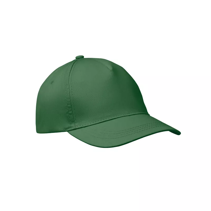 Czapka z daszkiem 5-panelowa z bawełny 160 g/m² BUZZ - Ciemnozielony (MO1447-60)