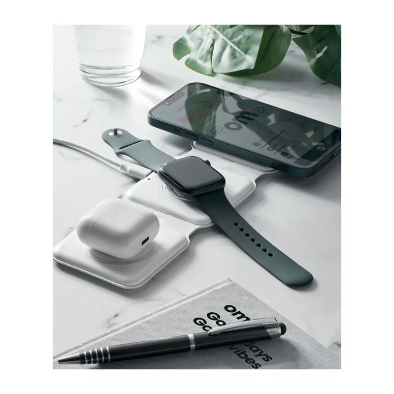 Stacja ładująca składana 3 w 1 15W ORIO - Bialy (MO2145-06)