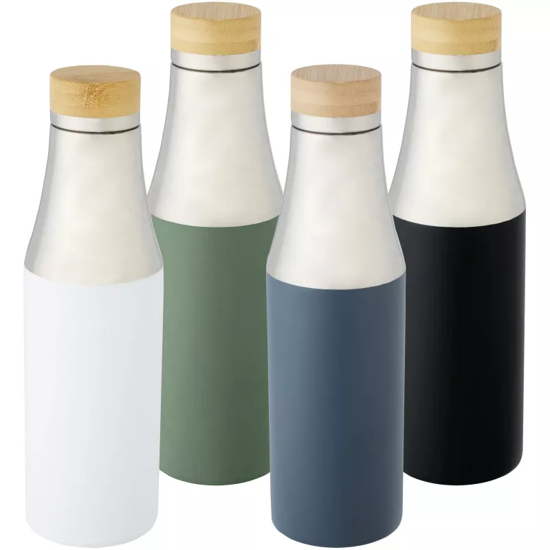 Hulan miedziana, próżniowo izolowana butelka 540 ml z bambusową pokrywką - Bladoniebieski (10066750)