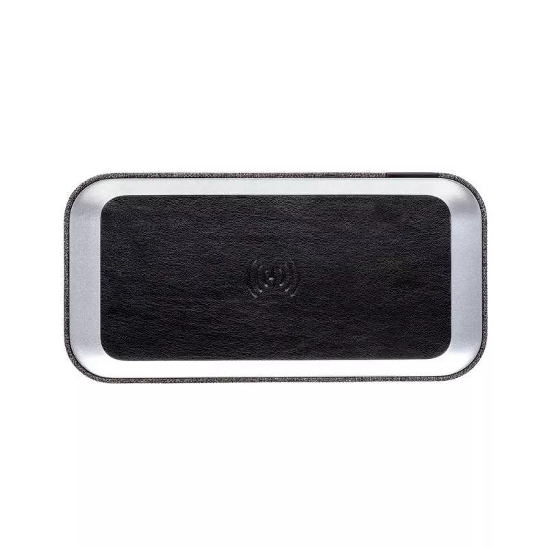 Głośnik bezprzewodowy 6W, ładowarka bezprzewodowa 5W Vogue - szary, czarny (P328.072)