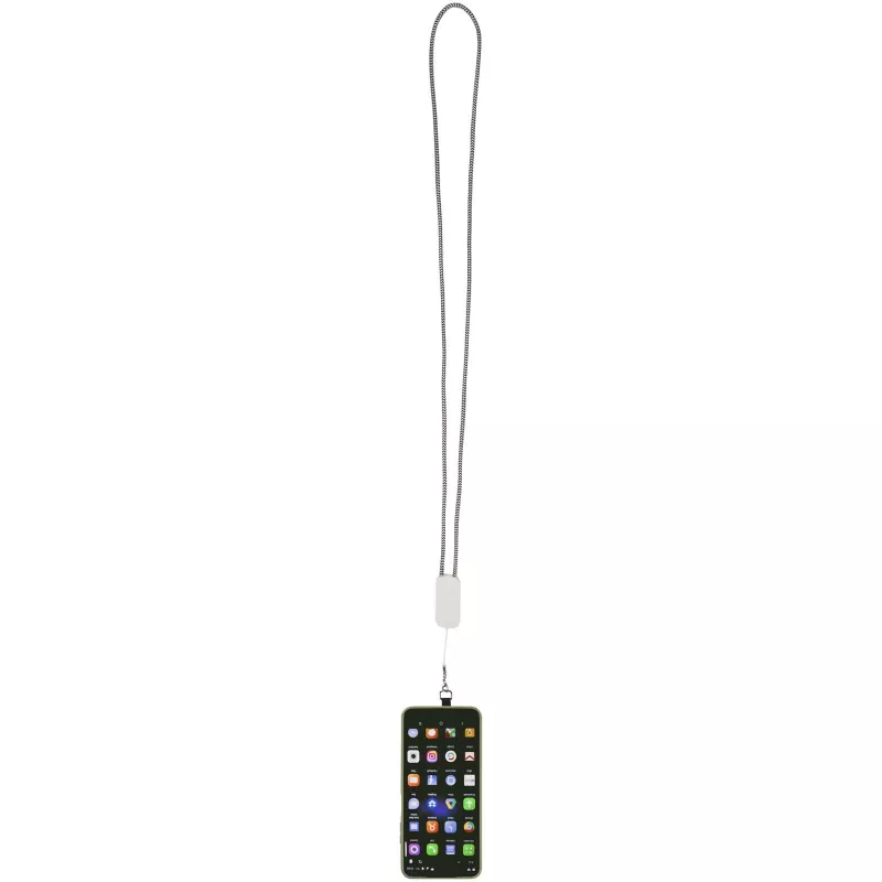 Anser smycz do smartfona z tworzyw sztucznych pochodzących z recyklingu z wbudowanym kablem 5 w 1 obsługującym moc 27 W - Biały (12449401)