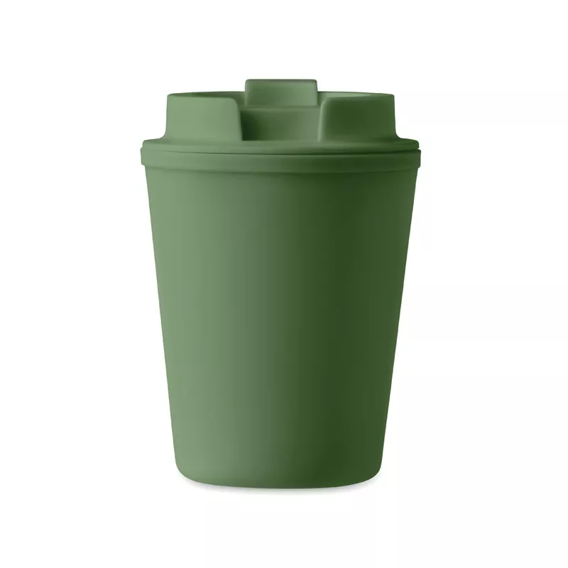 Kubek dwuścienny z PP 300 ml TRIDUS - Ciemnozielony (MO6866-60)