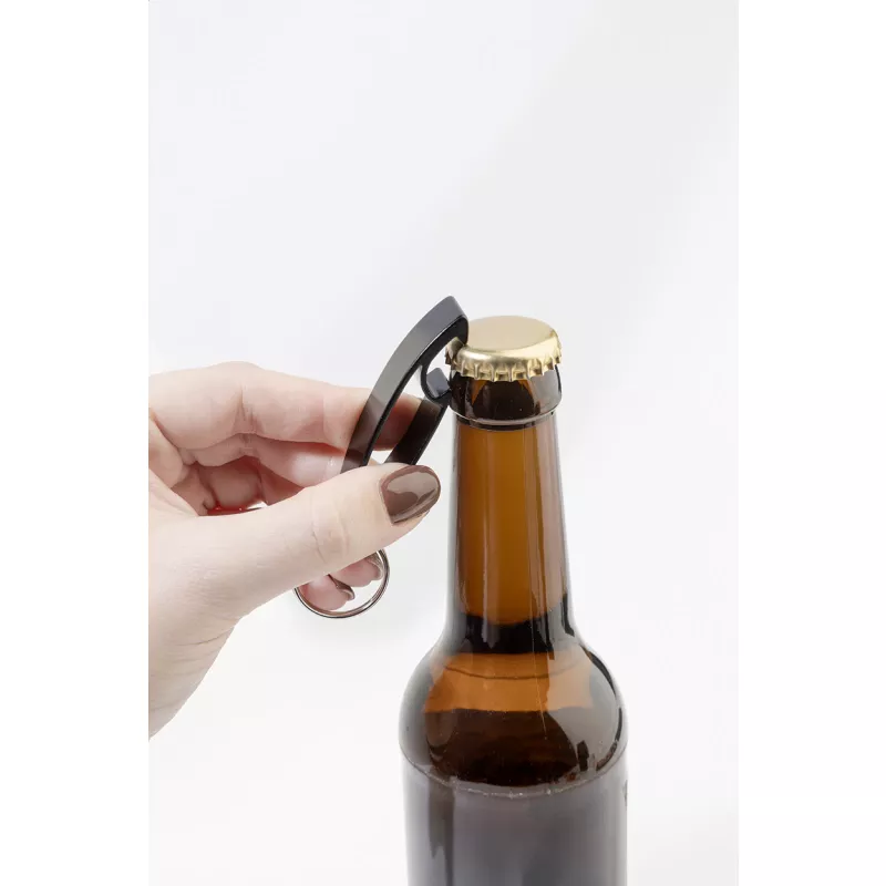 Ellopi brelok z otwieraczem do butelek - czarny (AP800814-10)