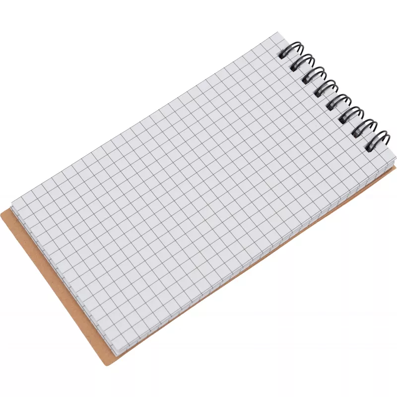 Notatnik w kratkę z karteczkami do markowania MANLIO - brązowy (2058301)