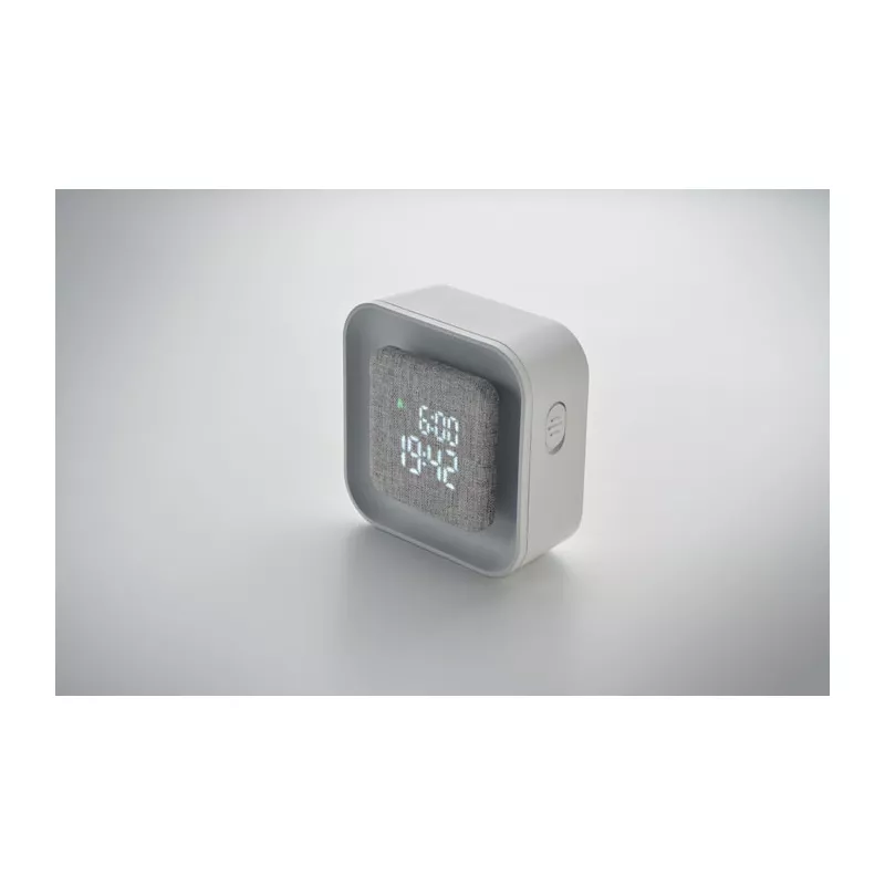 Budzik LED z tworzyw z recyklingu LUCE - Bialy (MO2299-06)