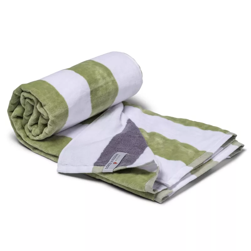 Ręcznik plażowy Lord Nelson 80x160 cm - biało / zielony (LT54305-N0131)