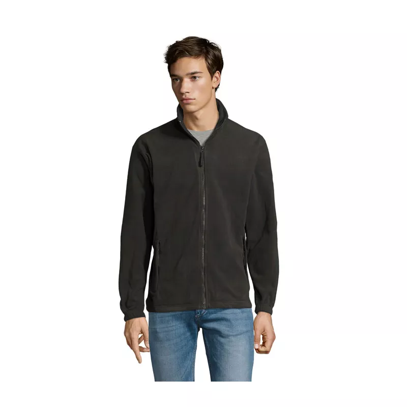 Bluza polarowa męska rozpinana 300 g/m² Sol's NORTH - Szarość Węgla Drzewnego (S55000-CR)