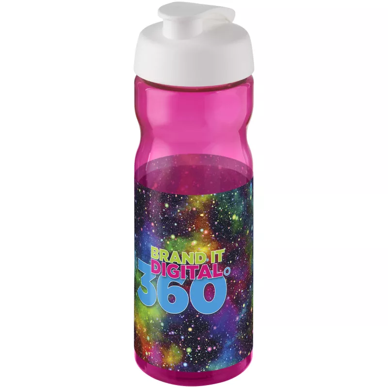 Bidon H2O Base® o pojemności 650 ml z wieczkiem zaciskowym - Biały-Magenta (21004526)