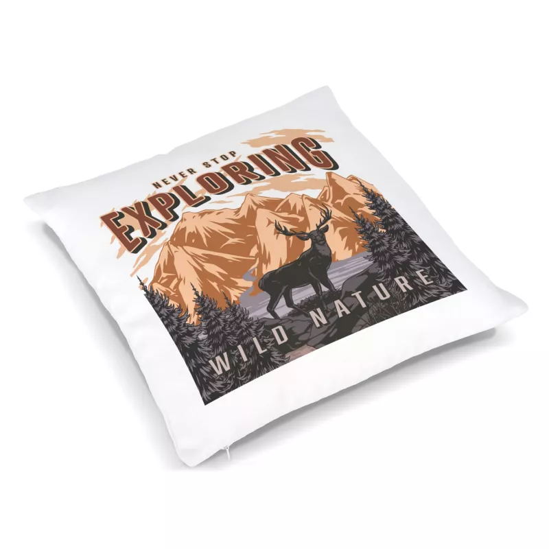 Poszewka z tkaniny twill i poduszka 40x40 cm sublimacja - biały (LT97229-N0001)
