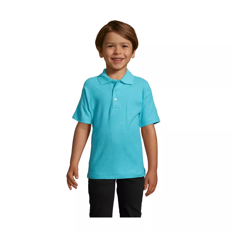 Polo dziecięce piqué 170 g/m² Sol's SUMMER II KIDS - Niebieski Atol (S11344-AL)