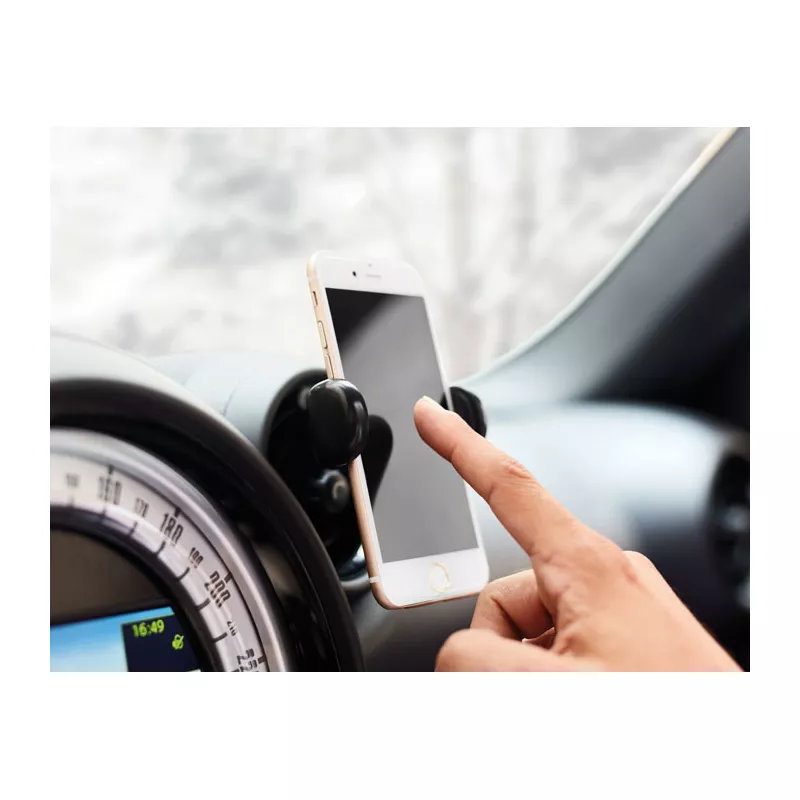 Uchwyt samochodowy na telefon obrotowy 360° FLEXI - Czarny (MO9130-03)