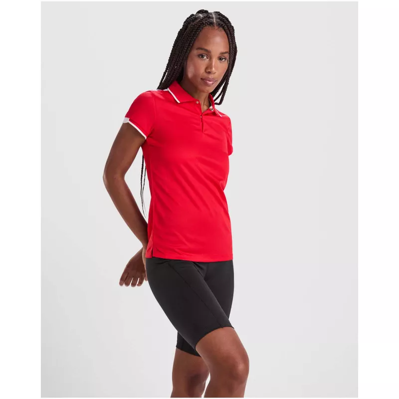 Tamil sportowa koszulka damska polo z krótkim rękawem - Biały-Navy Blue (R0409-NAVYBLUE-WHITE)