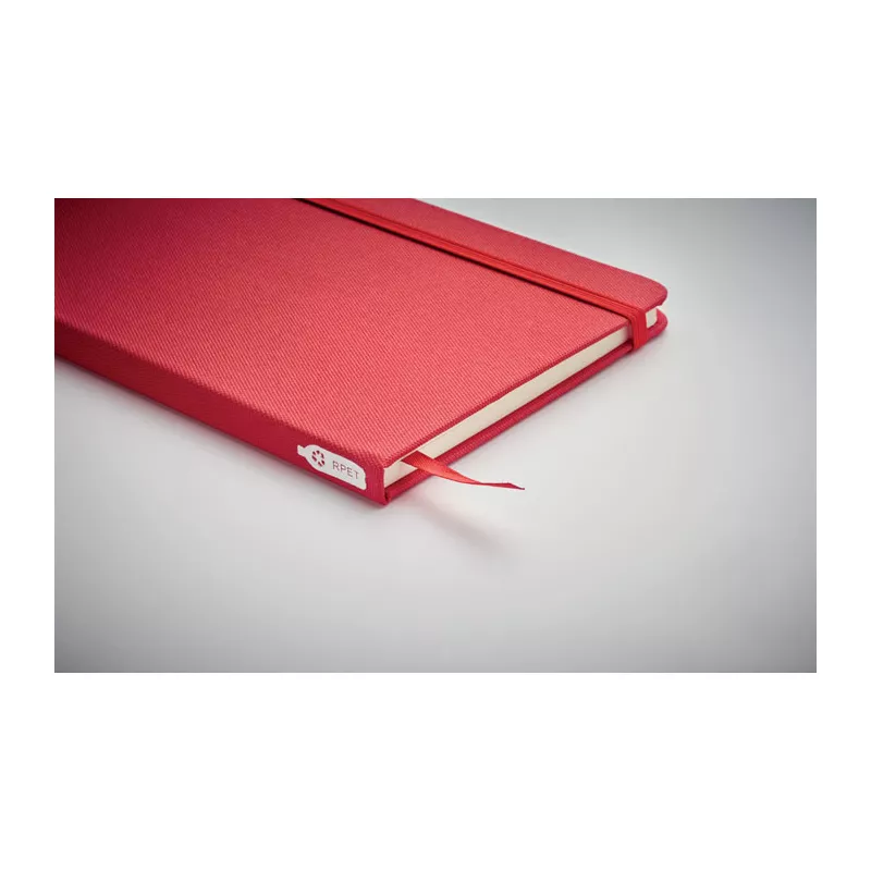 Notes A5 w okładce z RPET 80 kartek w linię NOTE RPET - Czerwony (MO9966-05)