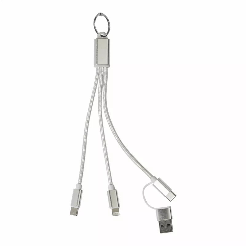 Rafob brelok kabel ładujący USB - srebrny (AP864127-21)
