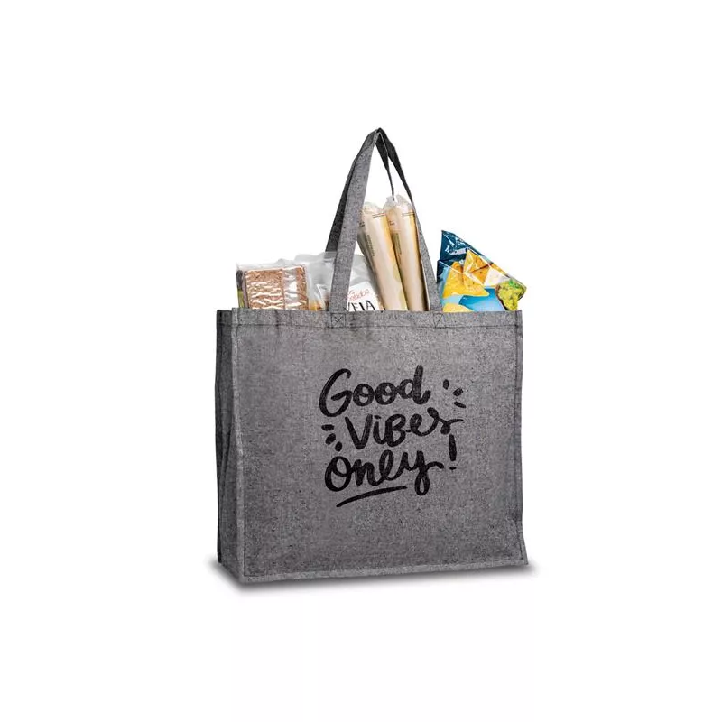 Torba bawełniana z recyklingu 190g/m2 - Czarny (IP31114911)