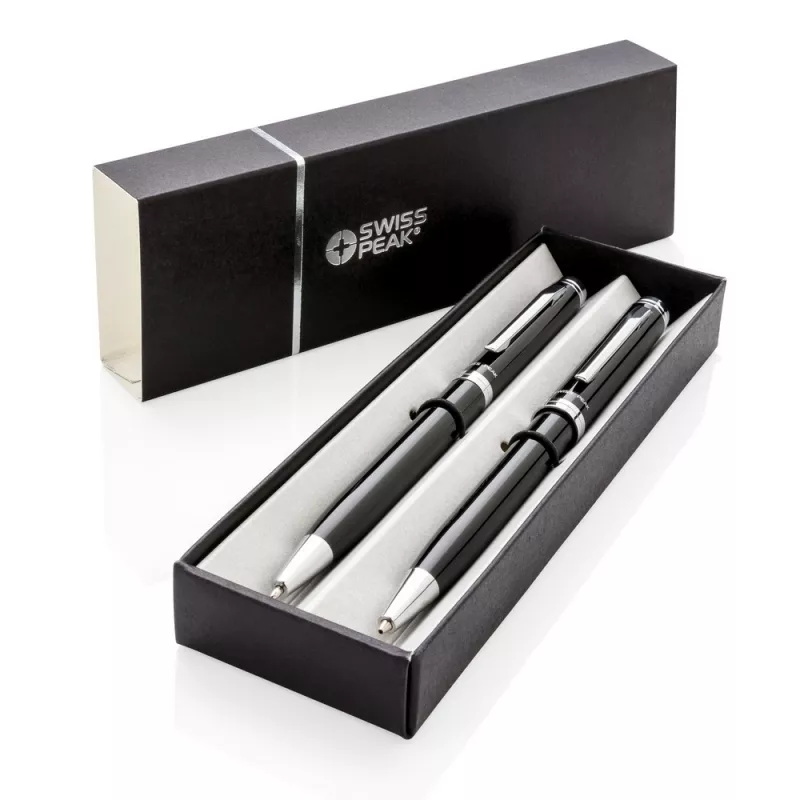 Zestaw piśmienny Swiss Peak Luzern, długopis i ołówek - czarny (P610.490)