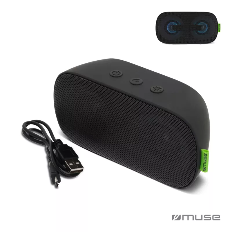 M-370 DJ | Muse 6W Bluetooth Speaker With Ambiance Light - czarny (LT45802-N0002)