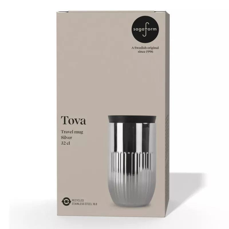 Kubek izolowany Sagaform Tova, 320 ml, szczelny, można myć w zmywarce - chromowy (LT52130-N0003)