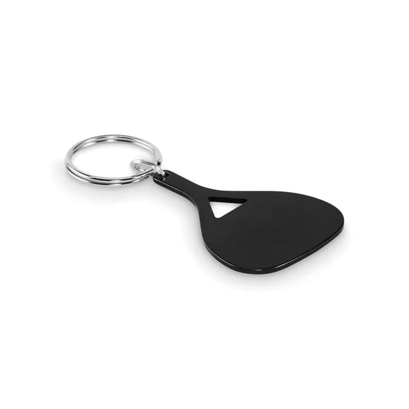 Brelok z aluminium w kształcie łopatki KEPAD - Czarny (MO2794-03)