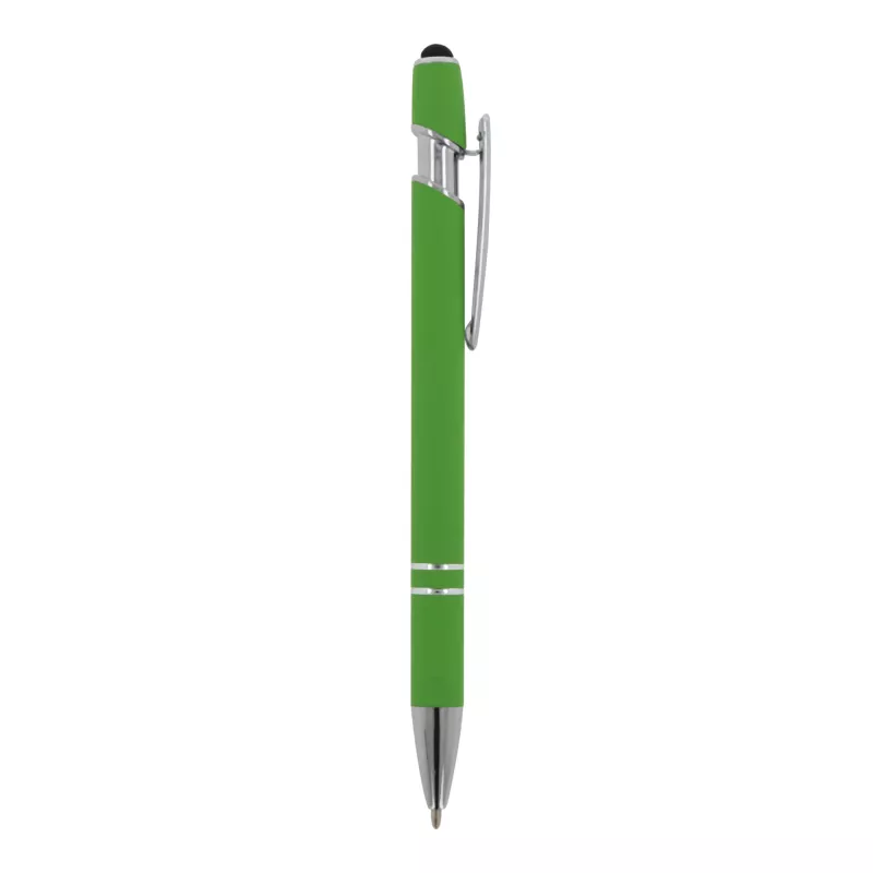 Długopis metalowy gumowany Paris - jasnozielony (LT87782-N0032)