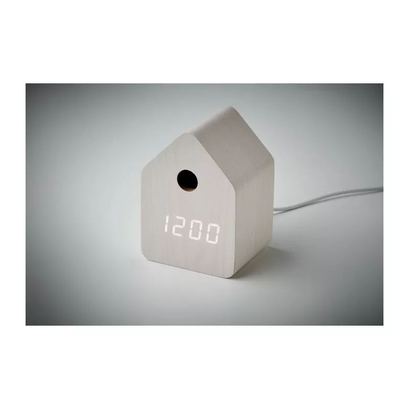 Budzik z kukułką z MDF CUCKOO - Bialy (MO2730-06)