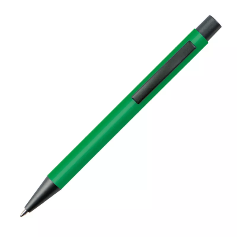 Długopis reklamowy plastikowy z metalowym klipem - zielony (1094509)