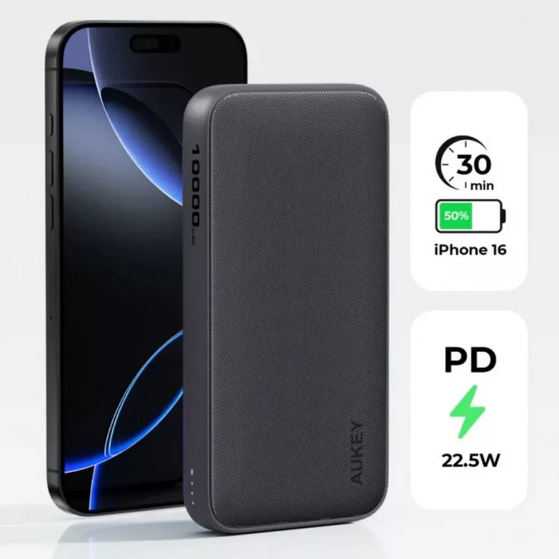 Power bank 10000 mAh Aukey - czarny (VAM13-03)