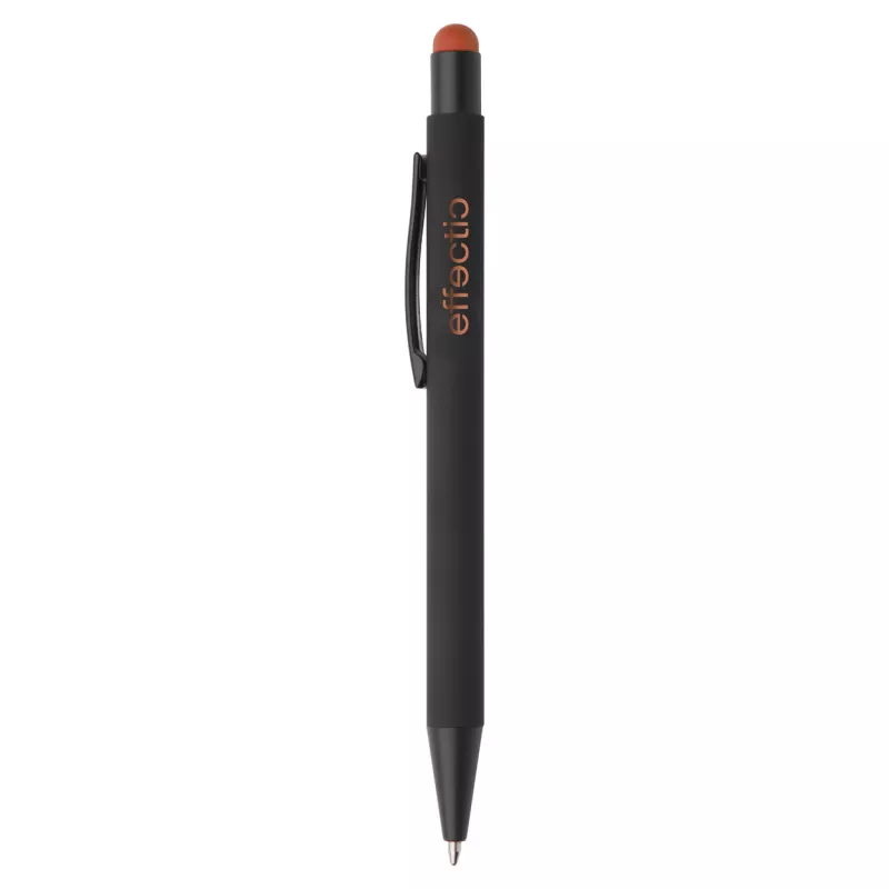 Długopis metalowy z kolorowym grawerem Pearly - pomarańcz (AP845170-03)