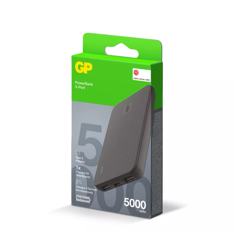 GP B+ Series Powerbank 5000 mAh - czarny (LT45101-N0002)