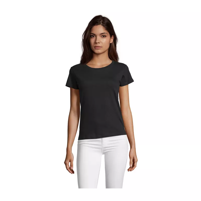 Koszulka damska 150 g/m² Sol's REGENT FIT WOMEN - Deep Black (S02758-DB)
