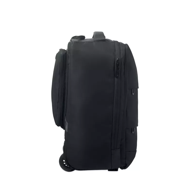 Plecak na kółkach na laptop 15" z RPET MAGNATE - Czarny (MO2985-03)