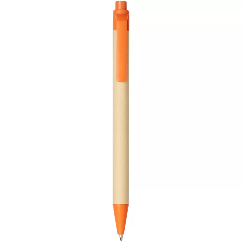Długopis Berk z kartonu z recyklingu i plastiku kukurydzianego - Pomarańczowy (10738403)