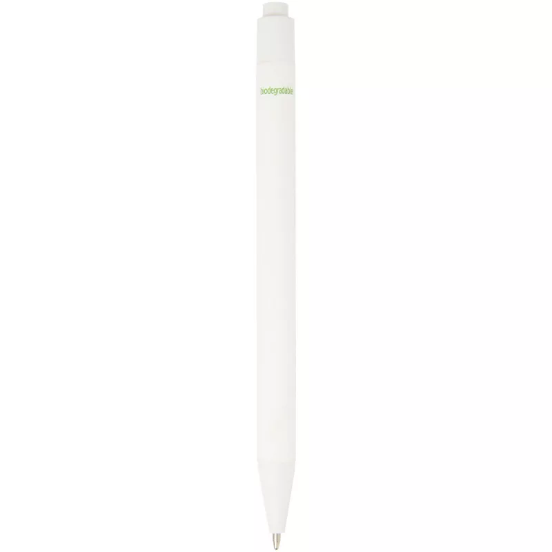 Chartik monochromatyczny długopis z papieru z recyklingu z matowym wykończeniem - Biały (10783901)