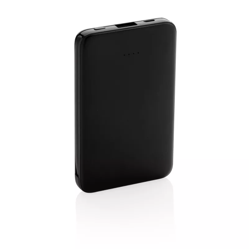 Power bank 5000 mAh, zintegrowany kabel 3 w 1 - czarny (P322.081)
