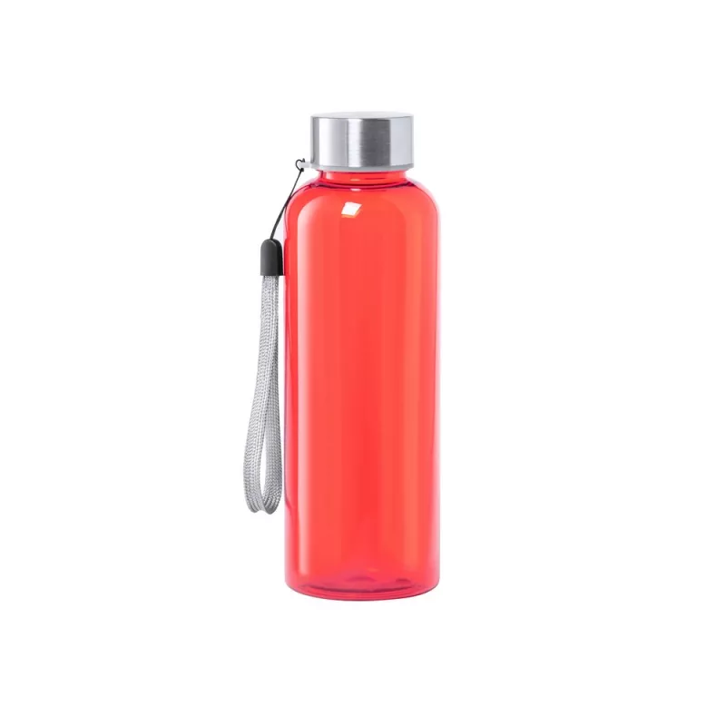Butelka szklana z zakrętką ze stali nierdzewnej 500 ml - czerwony (V0983-05)