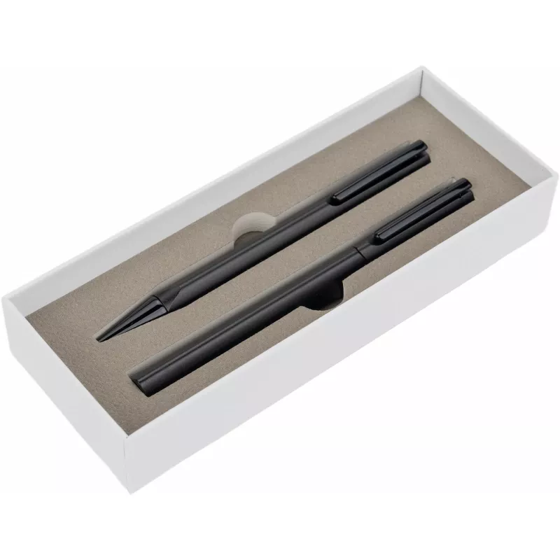 Zestaw piśmienny długopis i pióro kulkowe CAP D AGDE MoLu - czarny (438503)
