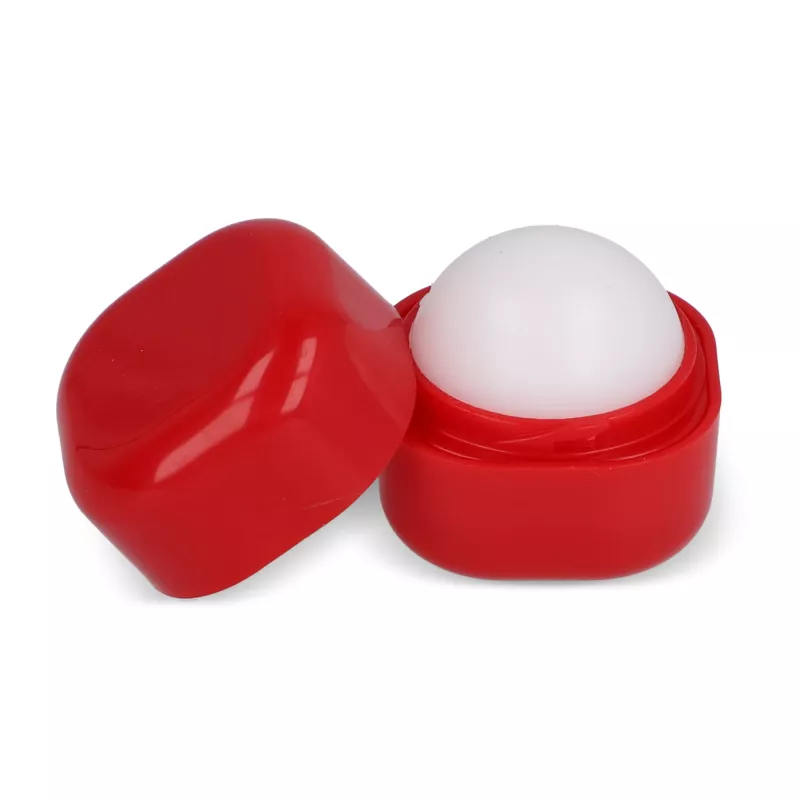 Sześcienny balsam do ust z recyklingu ABS - czerwony (LT90484-N0021)