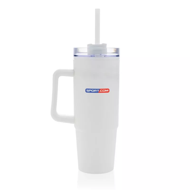 Kubek podróżny 900 ml Tana, plastik z recyklingu - biały (P437.103)